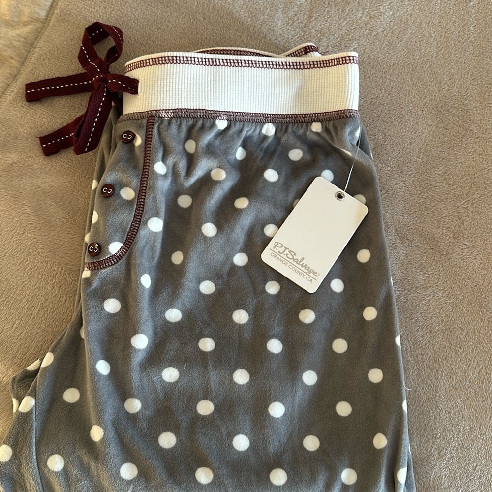 P.J. SALVAGE ALL DAY VELOUR LOUNGE/PJ BOTTOMS LUXURIOUSLY SOFT (S) BNWT